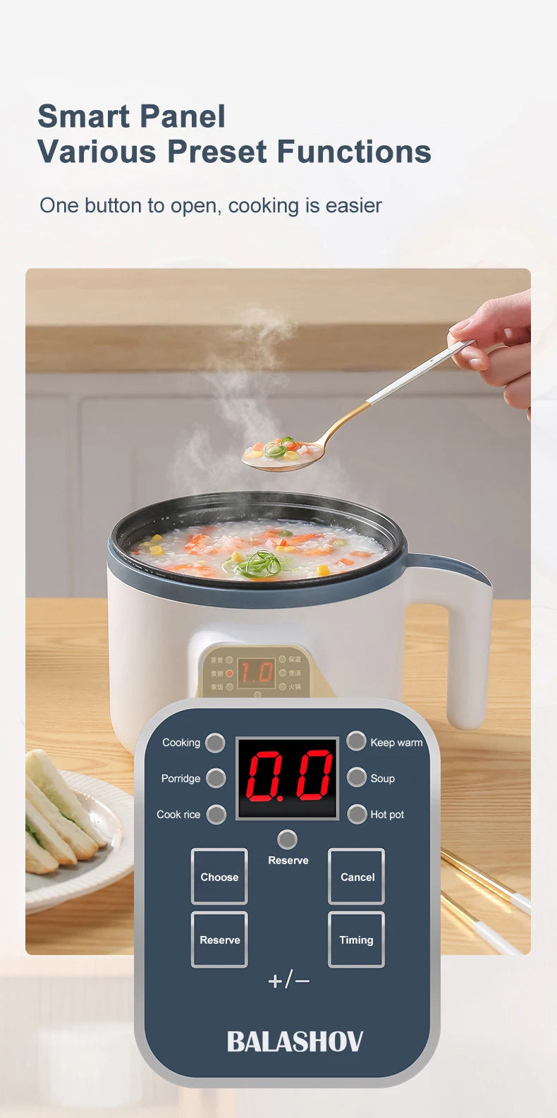 Compact Non-Stick Multifucntional  Electric Rice Cooker