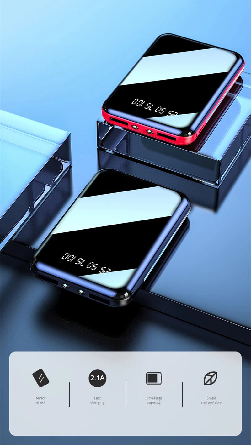 Mini Power Bank 20000mAh Portable LED Display Charger