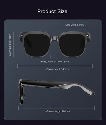 AI Smart Glasses with 4K Camera, Bluetooth & Live Translation