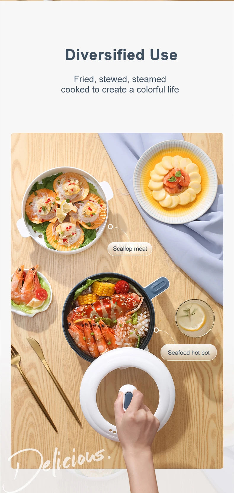 Compact Non-Stick Multifucntional  Electric Rice Cooker