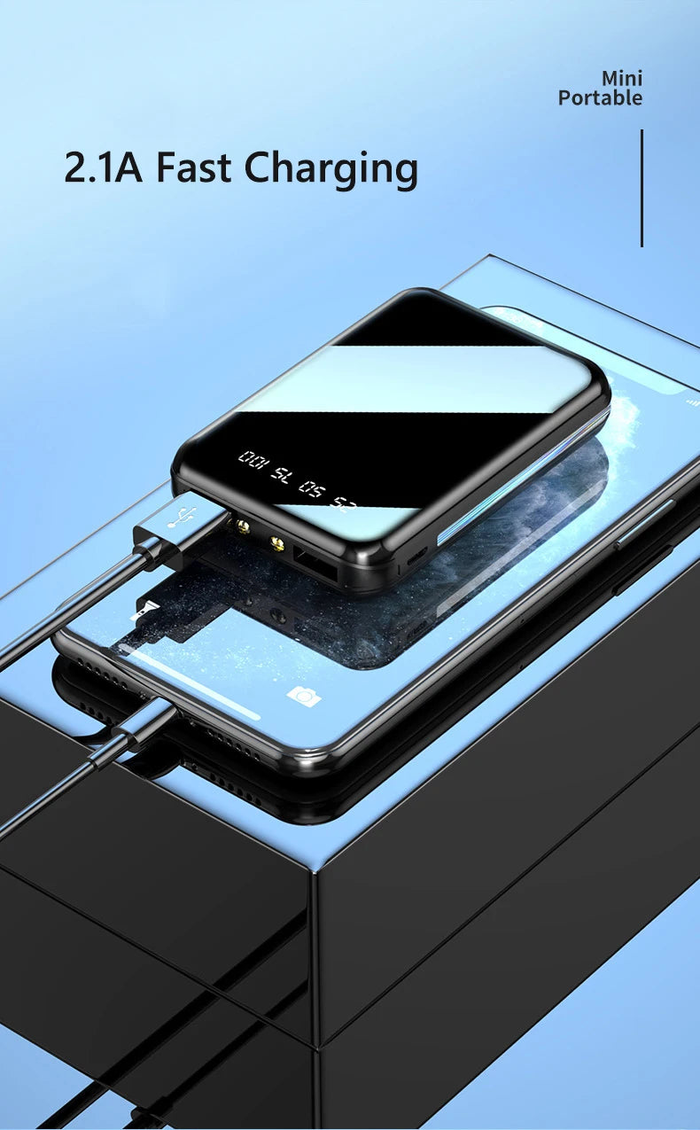 Mini Power Bank 20000mAh Portable LED Display Charger