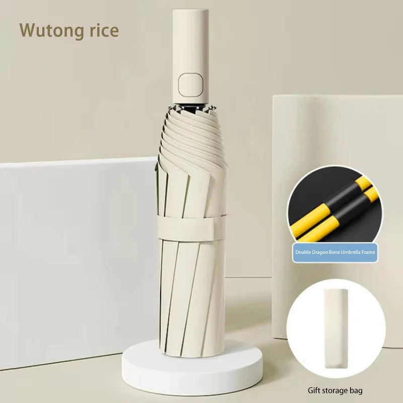 Heavy Duty 24‑Bone Auto Folding Umbrella with UV Protection