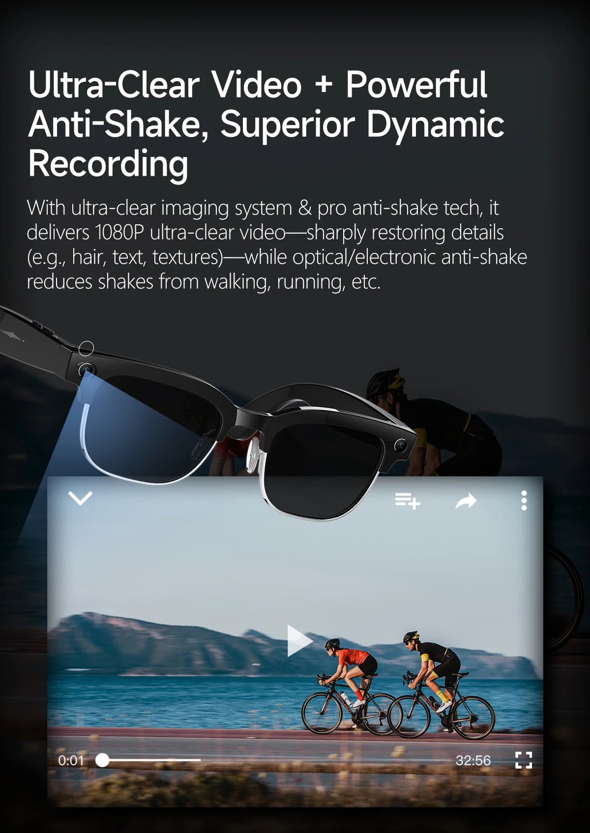 AI Smart Glasses with HD Camera, Bluetooth & Colour‑Changing Lenses