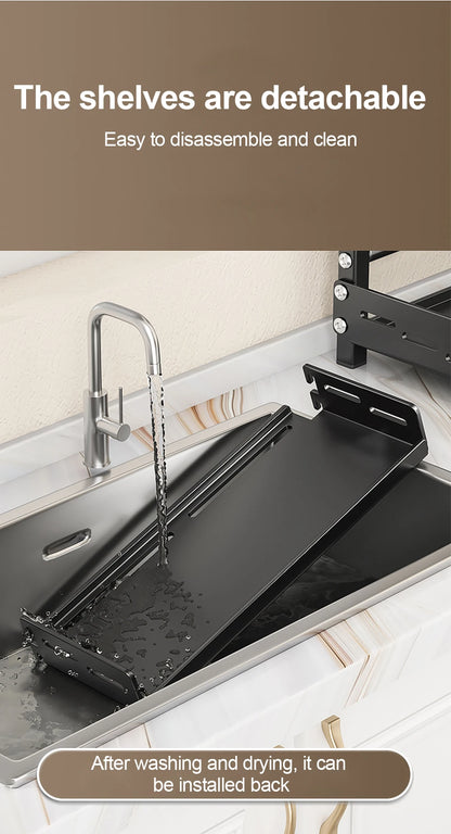 3‑Tier Metal Spice Rack Countertop Kitchen Shelf