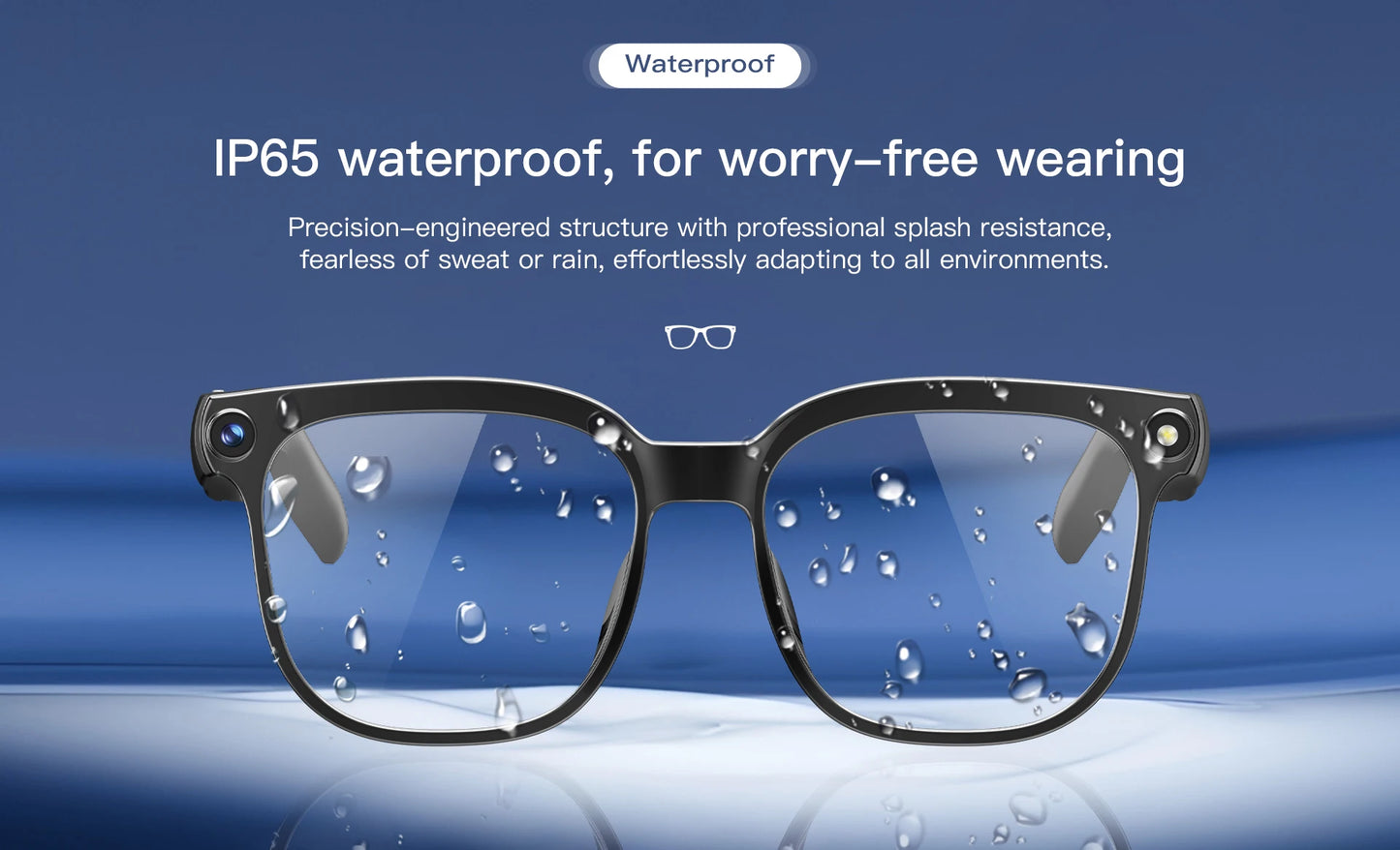 AI Smart Glasses with 4K Camera, Bluetooth & Live Translation
