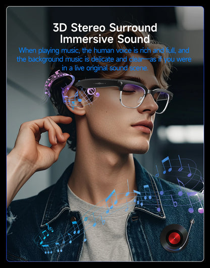 AI Smart Glasses with HD Camera, Bluetooth & Colour‑Changing Lenses