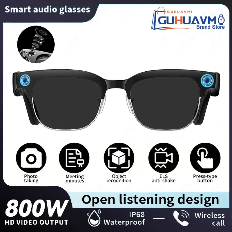 AI Smart Glasses with HD Camera, Bluetooth & Colour‑Changing Lenses