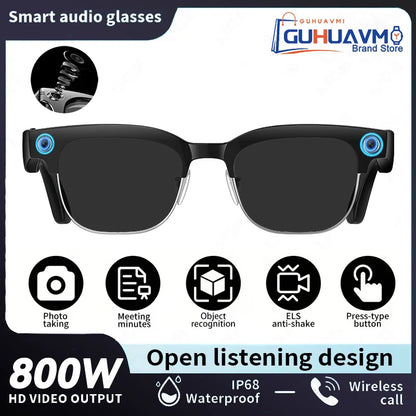 AI Smart Glasses with HD Camera, Bluetooth & Colour‑Changing Lenses