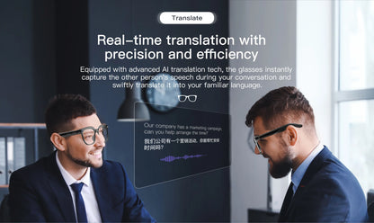 AI Smart Glasses with 4K Camera, Bluetooth & Live Translation