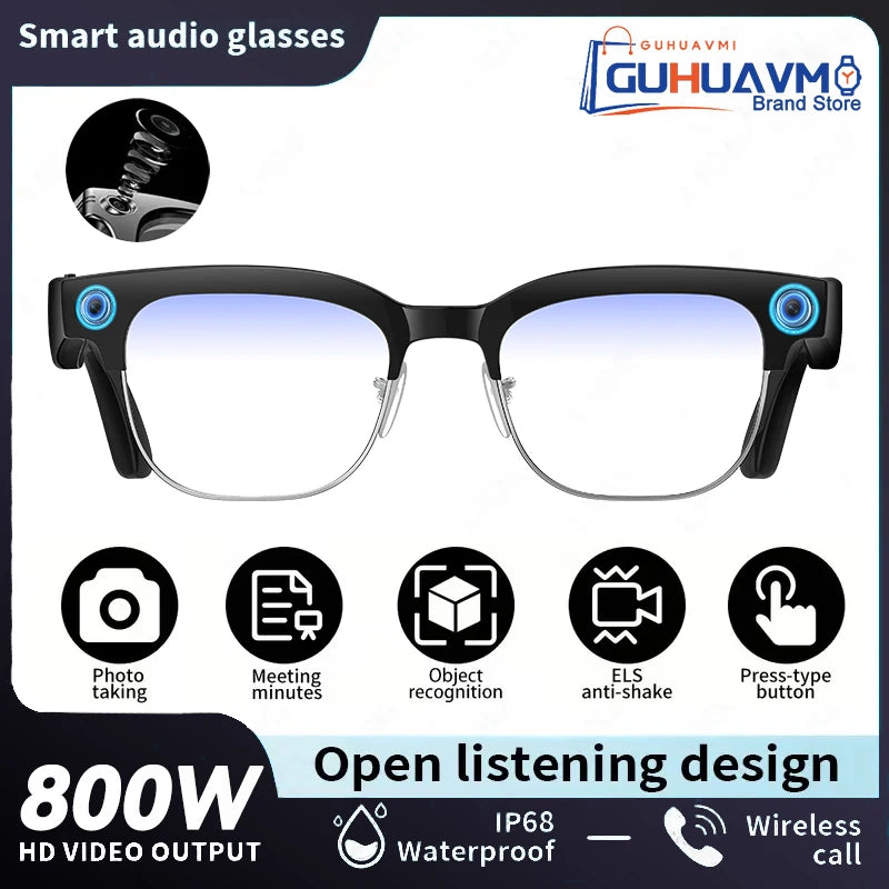 AI Smart Glasses with HD Camera, Bluetooth & Colour‑Changing Lenses