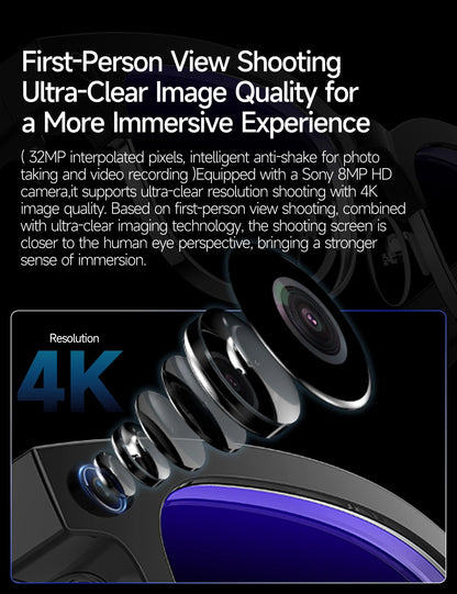 AI Smart Glasses with HD Camera, Bluetooth & Colour‑Changing Lenses