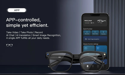 AI Smart Glasses with 4K Camera, Bluetooth & Live Translation
