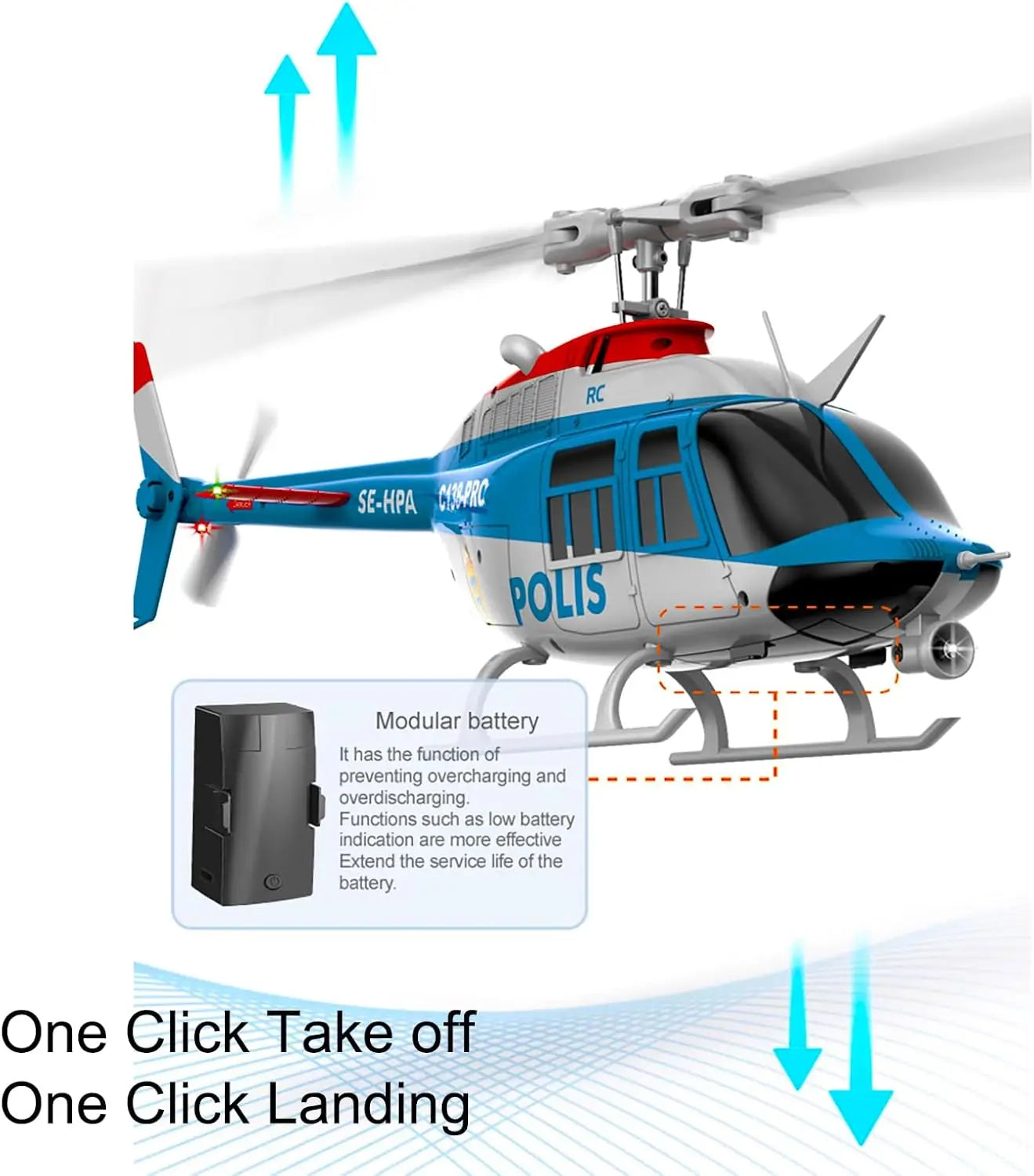 Professional RC Helicopter C189 with 6‑Axis Gyro