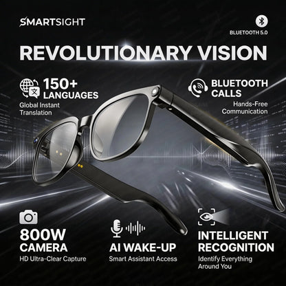 AI Smart Glasses with 4K Camera, Bluetooth & Live Translation
