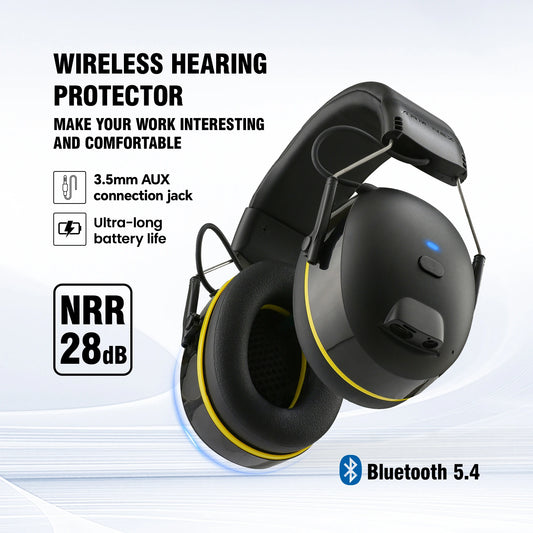 Wireless Bluetooth Safety Ear Muffs for Noise Reduction