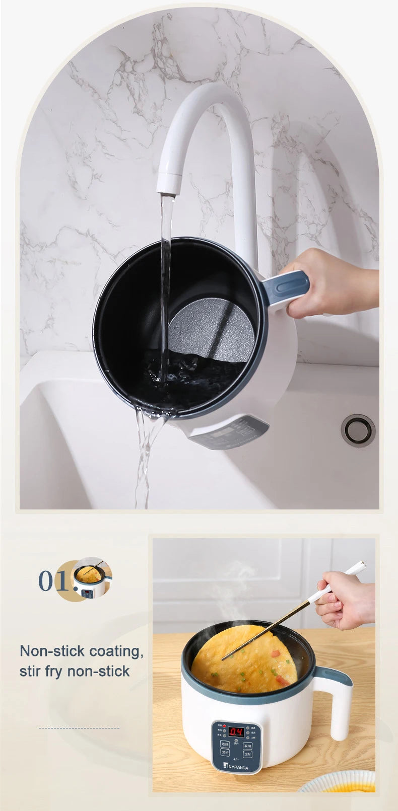 Compact Non-Stick Multifucntional  Electric Rice Cooker