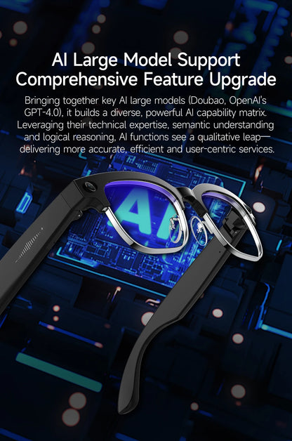AI Smart Glasses with HD Camera, Bluetooth & Colour‑Changing Lenses