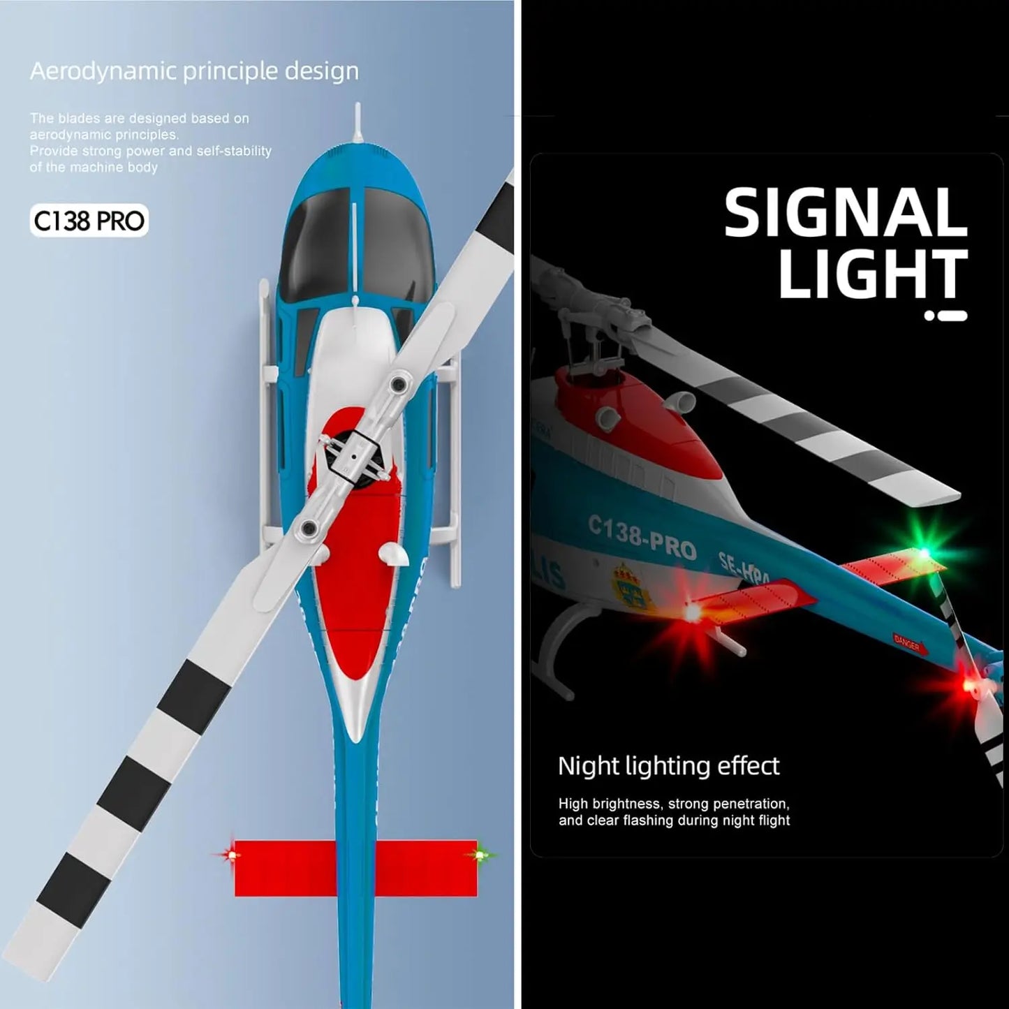 Professional RC Helicopter C189 with 6‑Axis Gyro