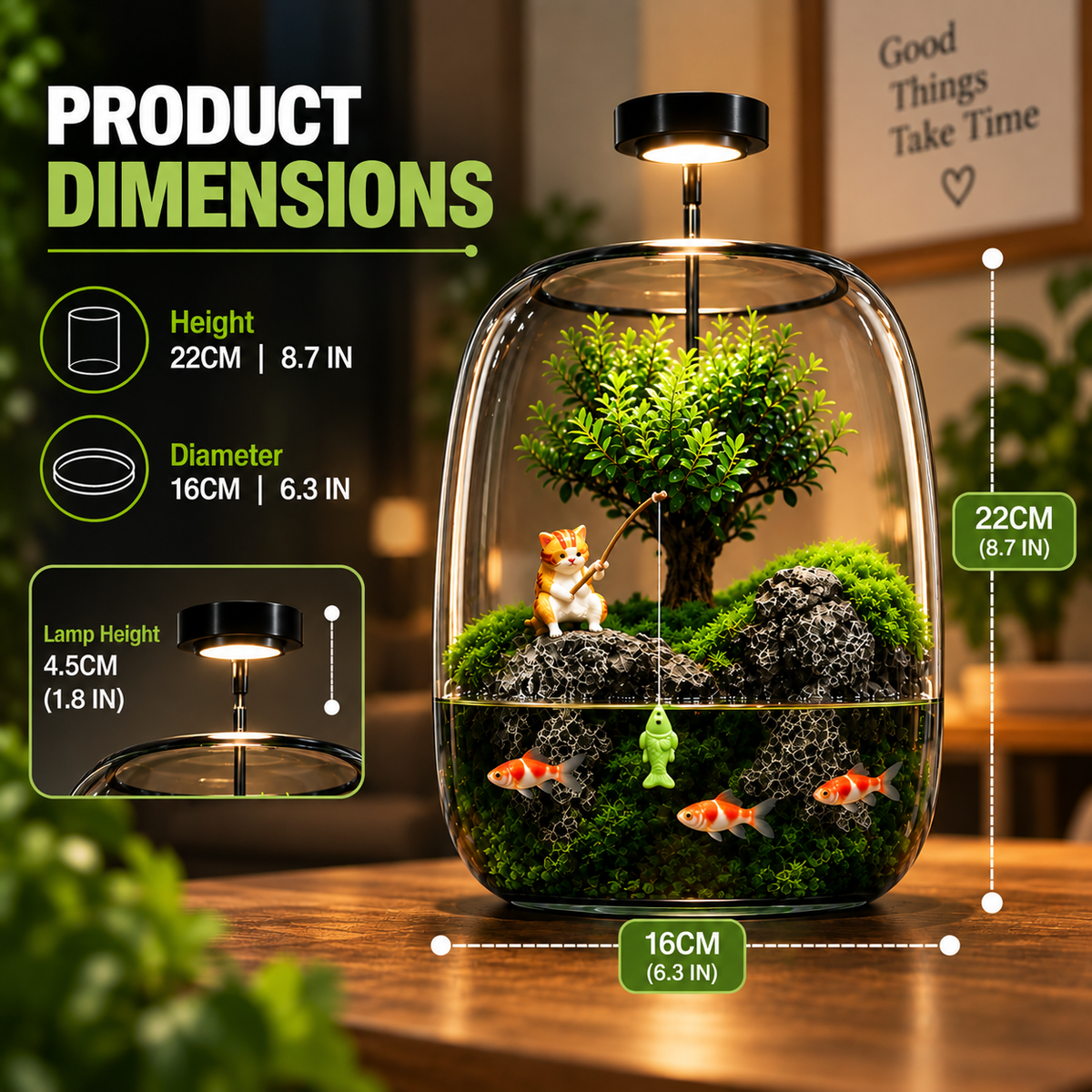 Mini Indoor Glass Fish Tank