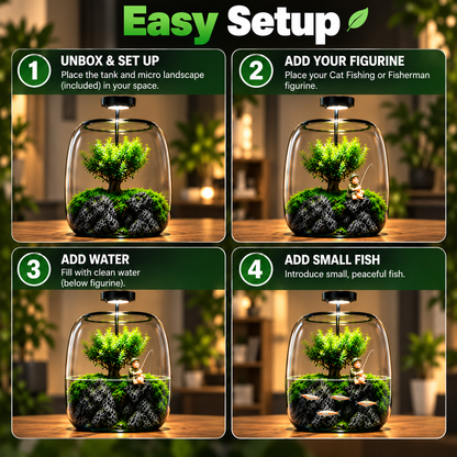 Mini Indoor Glass Fish Tank