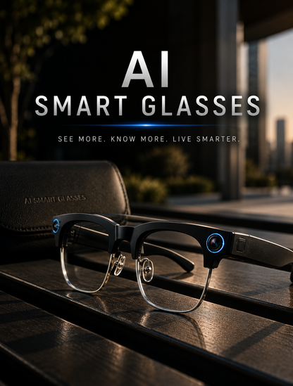 AI Smart Glasses with HD Camera, Bluetooth & Colour‑Changing Lenses