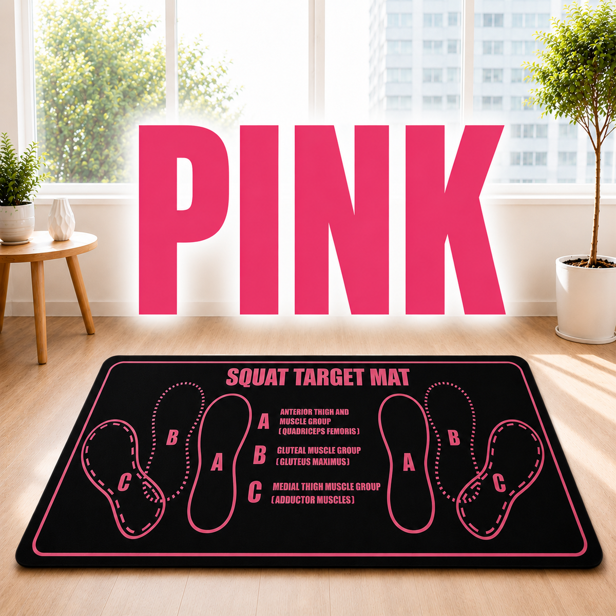 Non‑Slip Squat Target Mat
