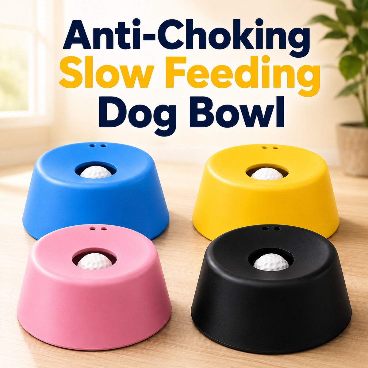 Anti‑Choking Slow Feeding Dog Bowl
