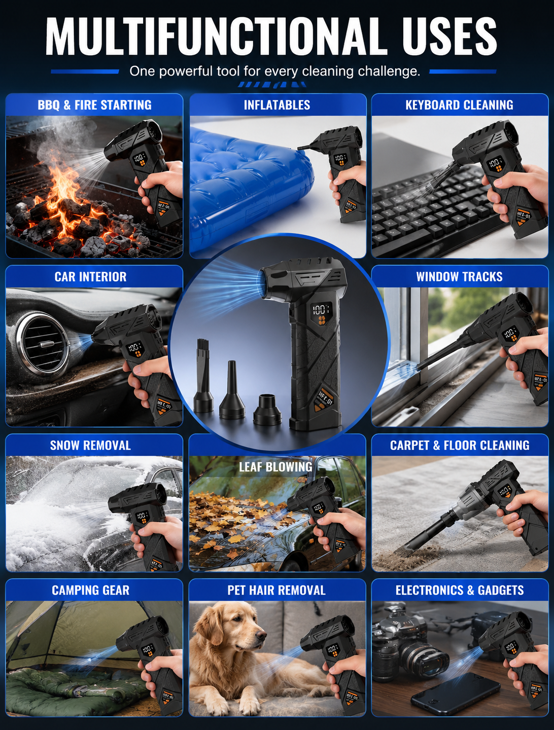 9,000,00RPH Turbo Jet Blower With LED Display