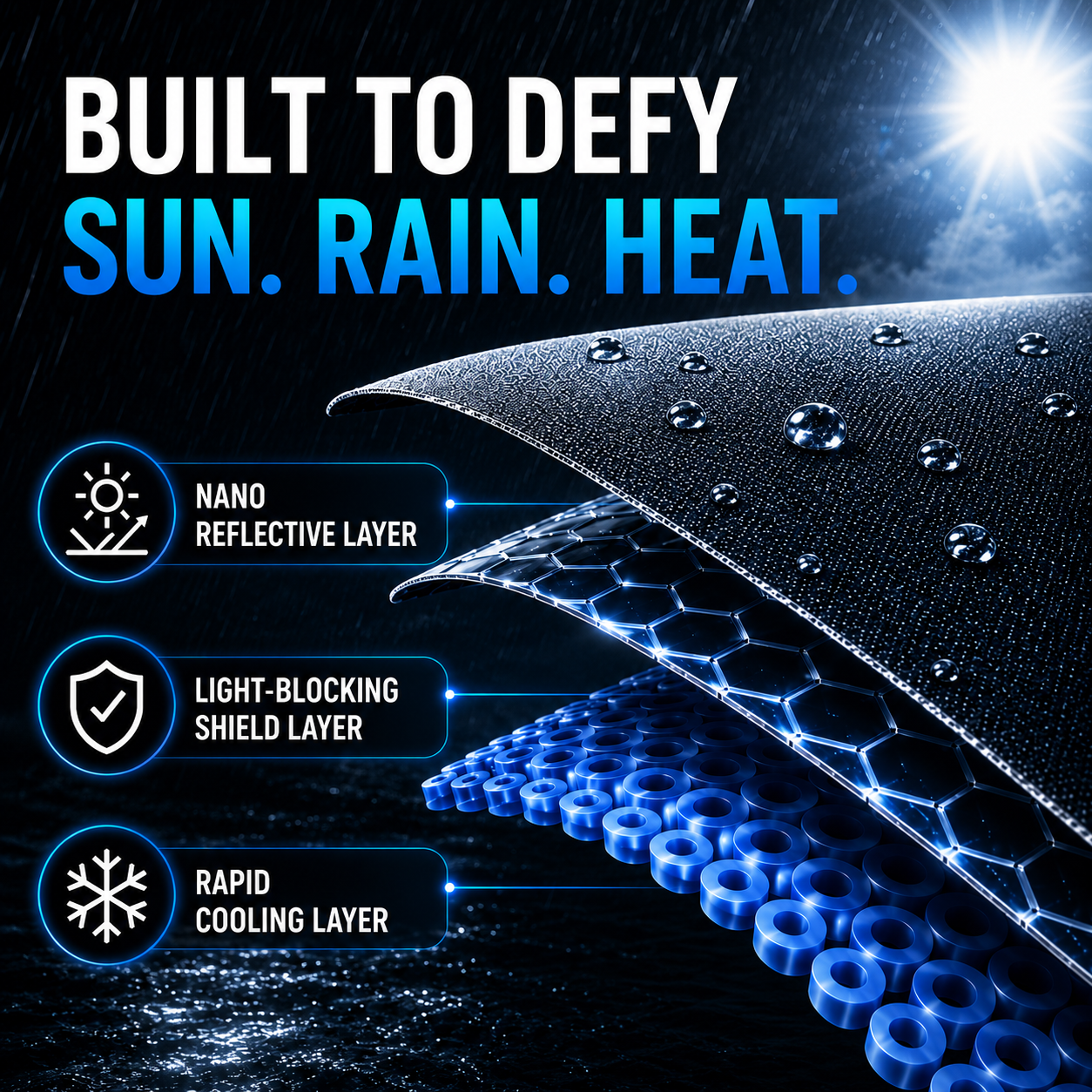 Heavy Duty 24‑Bone Auto Folding Umbrella