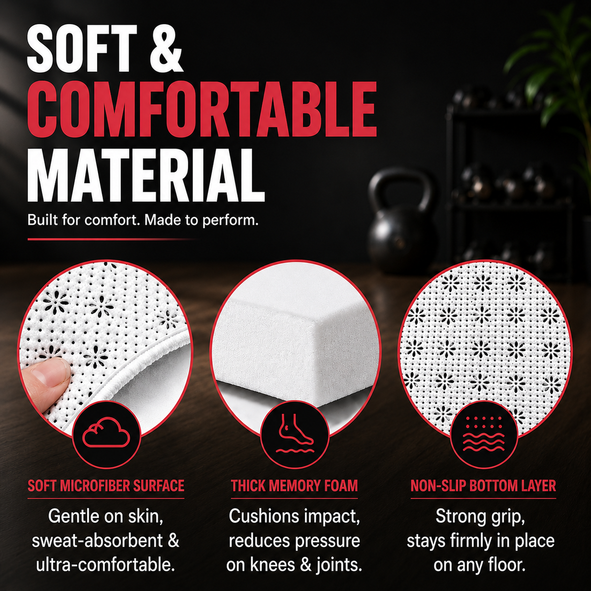 Non‑Slip Squat Target Mat