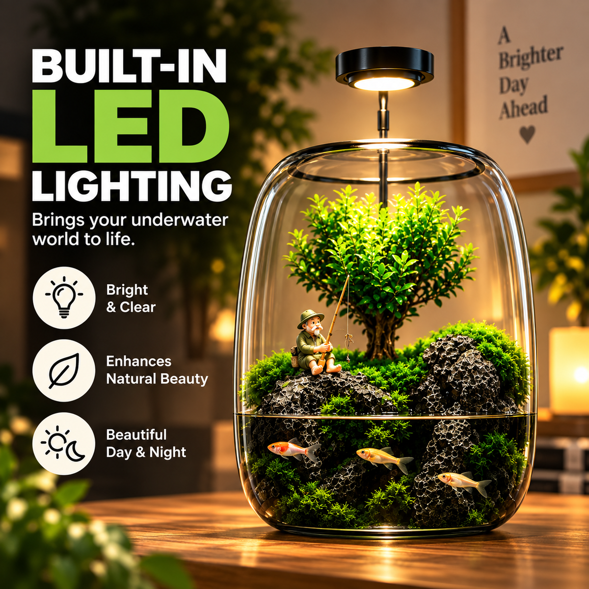 Mini Indoor Glass Fish Tank